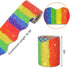 Whaline 32.8Ft Colorful Stripe Bulletin Board Border - Rainbow Die Cut Trim for Pride Day Party Supplies