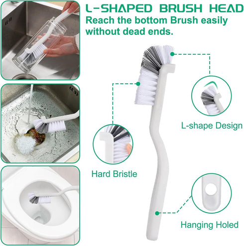 Set Cleaning Brush for Household V Shape Grout Brush, Multi-Purpose Household Cleaning Tools for Kitchen, Bathroom