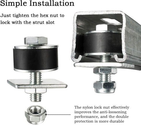 1-5/8" Unistrut Trolley Limit Hardware, U Bracket, Garage Door Rollers, Hoist Trolley, Beam Trolleys 2 Pack