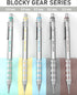 Nicpro 36PCS Blocky Gear Mechanical Pencil Set with Case, Metal Pencils for Art Drawing and Sketching