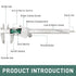 Electronic Digital Vernier Caliper, IP54 Waterproof Measuring Tool with Large LCD Screen (150mm/0-6 inch)