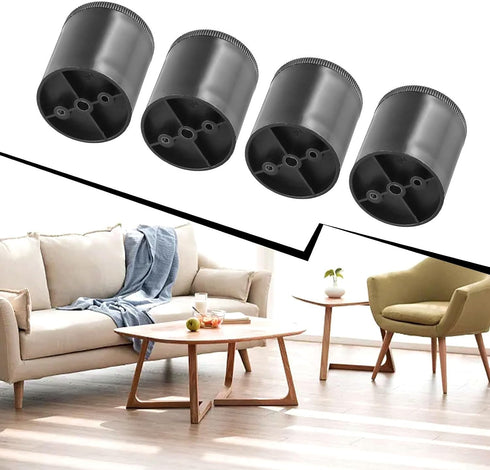 Floweringbeter Set 4 (51.5mm) of Cabinet Feet with Height Adjustment for Sofas, Couches, and TV Stands Strong ABS