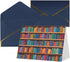 Vuiopuf Library Bookshelf Elegant Gold-Foiled Pearlized Paper Greeting Card-Blank Inside,Single-Sided Print