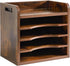 YMYNY Desktop File Organizer with Handle, Document Mail Tray Sorter, 5 Tiers Paper Holder for School Home Office,