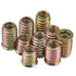 100pcs Threaded Inserts for Wood, Screw in Nut Fastener Connector, Steel Hex Drive Nut Inserts for Home Office Furniture (Gold, 1/4"-20 x25mm)