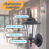 E26 60W Bulbs WISBEAM Outdoor Wall Lantern, Black Wall Sconce for House Porch Lighting Fixture, Base Max, Metal Housing
