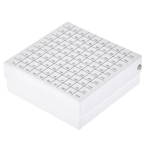 uxcell Centrifuge Tube Freezer Storage Box, 100-Well Waterproof Cardboard Holder for 1.5/1.8/2ml Micro Tubes