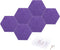 PATIKIL Felt Bulletin Board, 12"x10", 6 Packs Self Adhesive Hexagon Tiles for Sound Proofing, Home Office, Purple