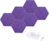 PATIKIL Felt Bulletin Board, 12"x10", 6 Packs Self Adhesive Hexagon Tiles for Sound Proofing, Home Office, Purple