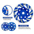 SALI 4.5 Inch Concrete Grinding Wheels - 14 Turbo Diamond Segments, 5/8-11 Arbor, for Paint, Epoxy, Mastic Coating