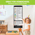 EAMAY Teacher Daily Schedule Pocket Chart, Black Classroom Chart with 18 Reusable Custom Cards
