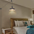 14.76ft 1 Pack Lomoky Plug in Pulley Pendant Light with Cord On/Off Switch, Industrial Barn Black Hanging Lights