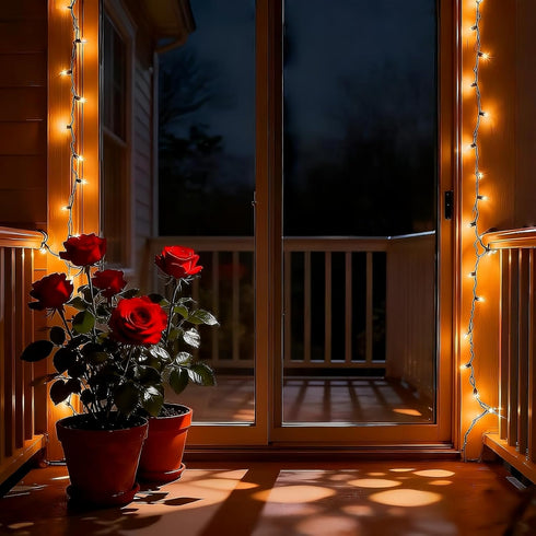 150 Commercial 50 LUCKY SHINE LED Warm White Christmas Lights, Grade Decorative Lighting String Brown Wire FT