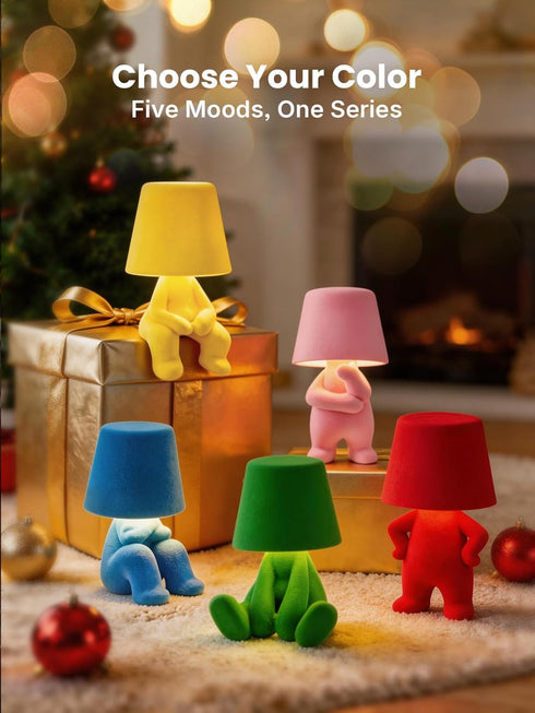Modern Table Lamp for Youth: Rechargeable Cute Light for Kids Child Teen - Gift for Birthday Christmas Halloween Easter