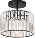 Decoluminner Crystal Ceiling Light Semi Flush Mount Ceiling Light Crystal Chandelier Hallway Light