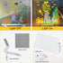 LED Note Board with Colors, 7.9 * 7.9in Glowing Acrylic Dry Erase Board - Light Up Memo Message Board