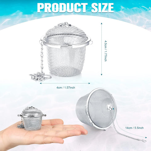 6 Pcs Ultrasonic Watch Parts Cleaner Baskets, Stainless Steel Jewelry Steam Cleaner Basket Mesh Ball Holder