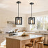 1-Light Pendant Light, Adjustable Height Farmhouse Pendant Light Fixtures, Black Hanging Light Fixture for Flat&Sloped
