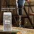 Luckyway 5-Piece 1/2" M35 Cobalt Drill Bits Set, Jobber Length for Hard Metal and Wood