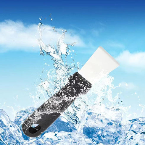 2Pcs Cleaning Scraper for Ovens, Stainless Steel Multi-Kitchen Scraper with 3Pcs Brass Nylon Brushes, Black