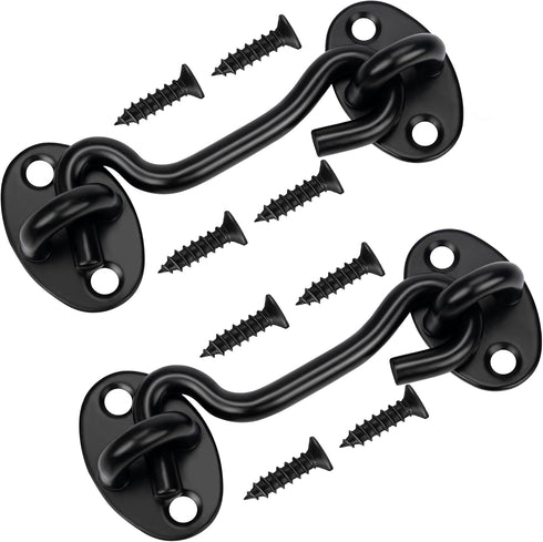 Rainspire (2 Pack) Privacy Hook and Eye Latch for Barn Door, Stainless Steel