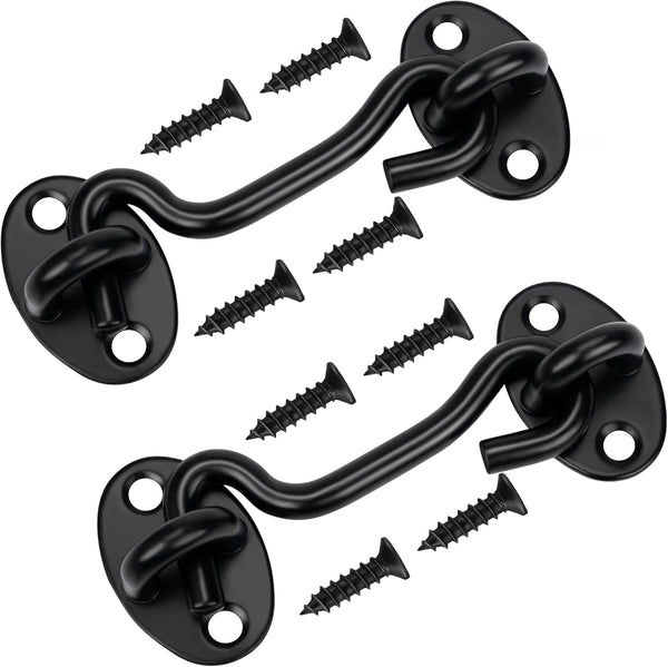 Rainspire (2 Pack) Privacy Hook and Eye Latch for Barn Door, Stainless Steel