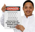 SmartSign "Danger - Protected By Razor Wire & Barbed Wire, Do Not Climb" Sign | 10" x 14" Aluminum