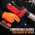 MedRose Disposable Nitrile Gloves: Extra Thick, Latex-Free, Orange Gloves for Industrial and Lab Use