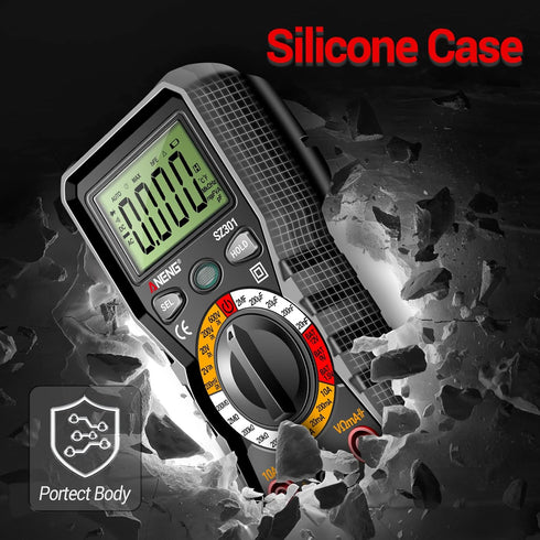 ANENG Digital Multimeter with Case, DC AC Voltmeter, Ohm Volt Amp Meter for Household and Automotive