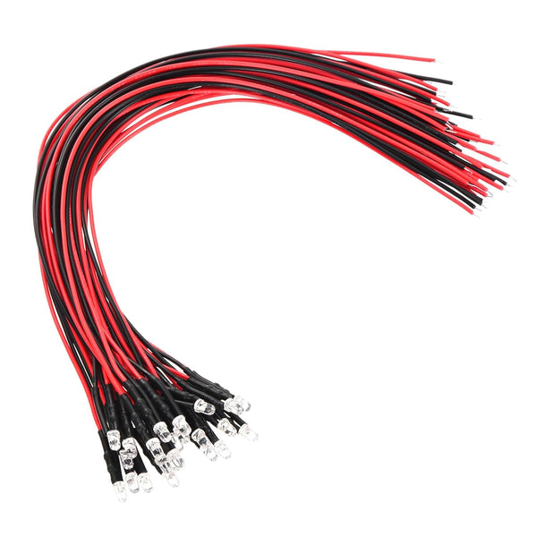 PATIKIL 3mm Warm White LED Diode Light, 20 Pcs 3V DC Pre