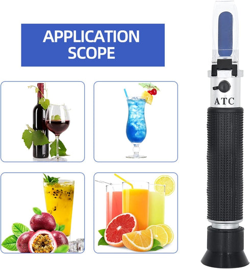 VGVGV Brix Refractometer, Antifreeze Refractometer Glycol Glass Water Battery Fluid Freezing Point ATC Car Urea