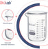 Heavy Duty Glass Beaker Set, 1000ml Thick-Walled 3.3 Borosilicate Glass Beakers with Double Scale Graduation, HBKG1000A1