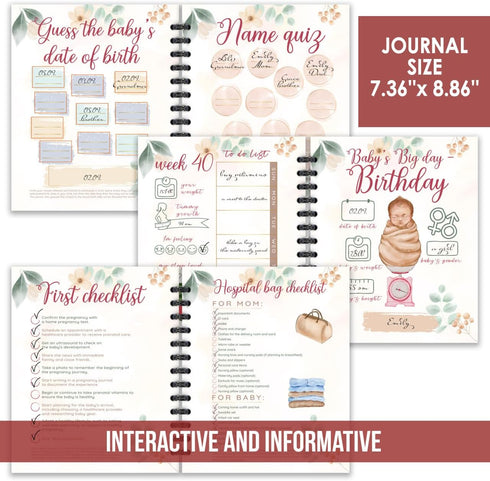 Giftellino First Time Moms Pregnancy Journal - Keepsake Pregnancy Memory Book for Expecting Mothers - Pregnancy Baby