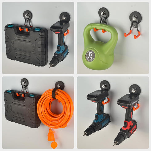 Hooks,4PCS Hook,20lbs MUTUACTOR Updated Strong Magnetic Scratch-Resistant Heavy Duty Garage Magnet Powerful Storage
