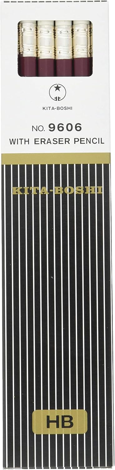 Hokusei Luxury Pencil Eraser with HB Pencil #9606 19606, 12 Bottles