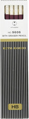 Hokusei Luxury Pencil Eraser with HB Pencil #9606 19606, 12 Bottles