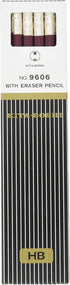 Hokusei Luxury Pencil Eraser with HB Pencil #9606 19606, 12 Bottles