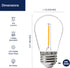 FLSNT 24 Pack LED S14 Replacement Light Bulbs, Shatterproof Waterproof 1W Outdoor String Light Bulbs, E26 Regular Base, 2200K Warm White, CRI80, Non-Dimmable by FLSNT