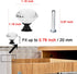 YourGift 12 Pack Diamond Shaped Crystal Glass Drawer Knobs, 30mm Cabinet Pull Handles, Black