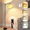 mukuxin LED Floor Lamps for Living Room, 12W 1200LM Modern Arc Floor