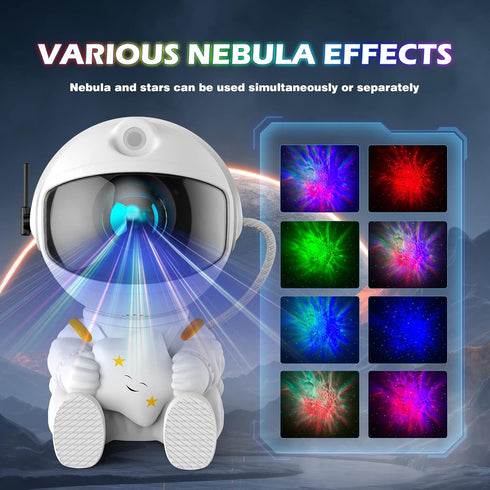 FSSQBFLC Astronaut Galaxy Projector, Star Projector Galaxy Light, Night Light for Kids, Nebula Ceiling LED Lamp, Room