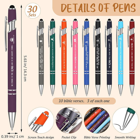 Glenmal 30 Sets Christian Gift Bulk, Spiral Bible Notebooks for Note Taking, Inspirational Journals for Women and Men