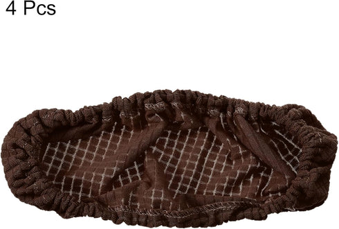 uxcell 4pcs Washable Office Chair Arm Covers, Computer Chair Armrest Protectors for Swivel Gaming Chair, Brown