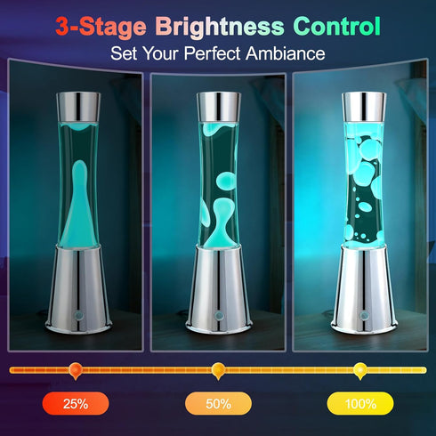 17 Remote,15.6" Colors Changing Liquid Motion Lamp with LED Night Light Relaxing Table Lamp for Kids & Adults, Liquid