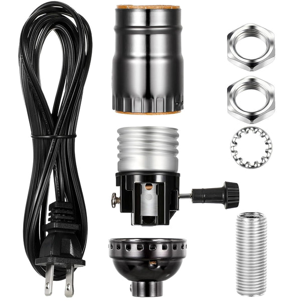 Honoson Lamp Kit for Repair, Replacement for Table Lamps with 3 Way Socket, Lamp Wiring Parts for Antique DIY Light