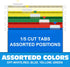 HERKKA 60 Pack Extra Capacity Hanging File Folders, Reinforced Letter Size, 1 Inch Expansion, Adjustable Tabs, Assorted