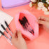 YYaaloa Colorful Silicone Pencil Case, Waterproof Aesthetic Pencil Pouch Small Bag for Women, Makeup Pouch (Blue)