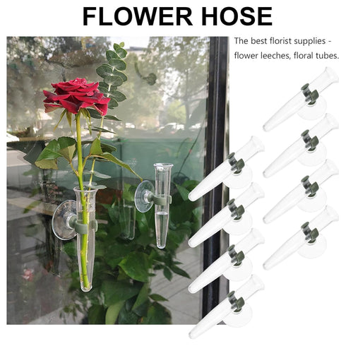 8pcs Flower Test Vases with Picks Tubes, Decorative Wall Planter Test Vases for Flowers