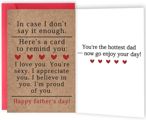 Londue Sweet Fathers Day Cards for Husband Boyfriend, Happy Father's Day Gifts from