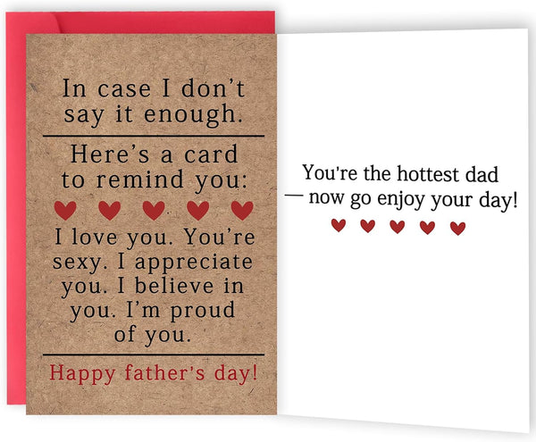 Londue Sweet Fathers Day Cards for Husband Boyfriend, Happy Father's Day Gifts from